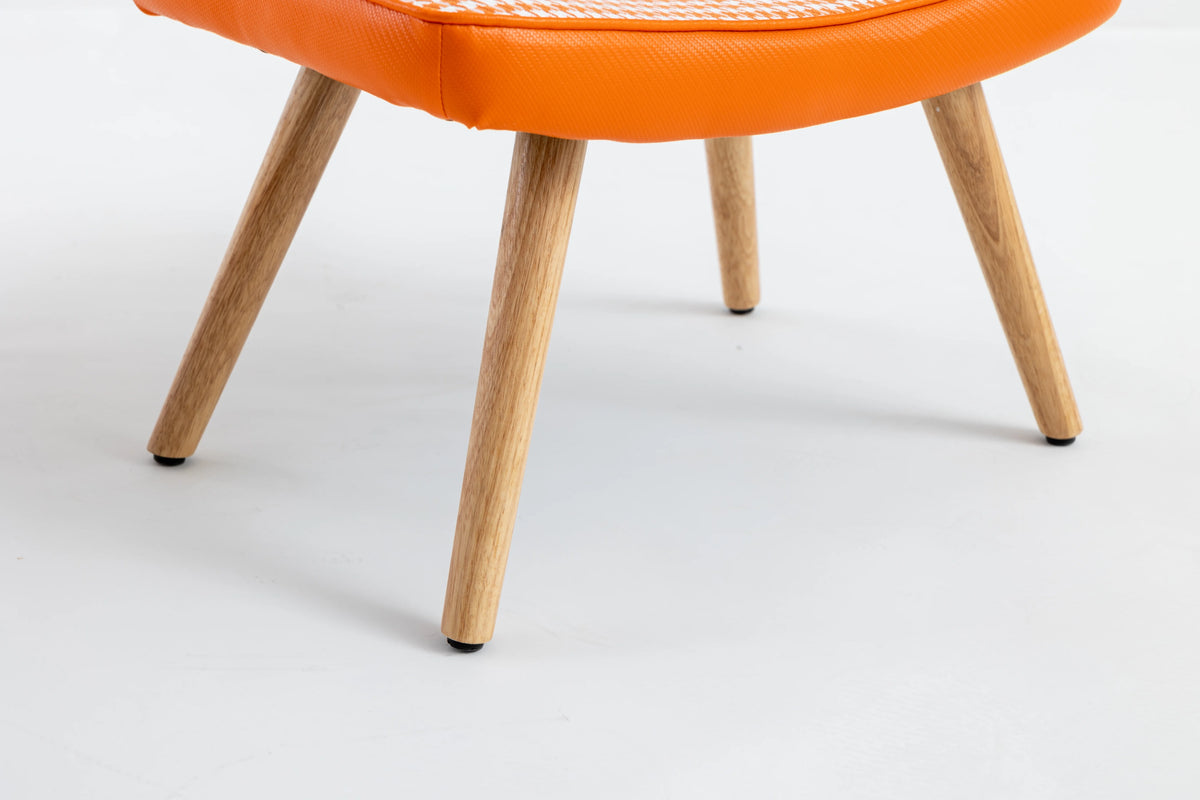 Wooden Step Stool with Cushion and Non-Slip Pad F25326
