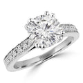 Platinum Double Prong Solitaire Engagement Ring T602