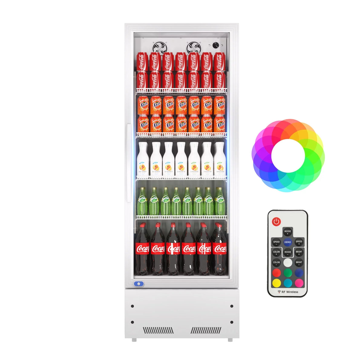 11 Cu.Ft Commercial Beverage Refrigerator with Lock and Wheels F128136