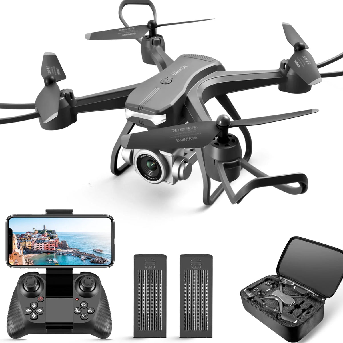1080P HD Camera Wifi Drone with 2 Batteries A381