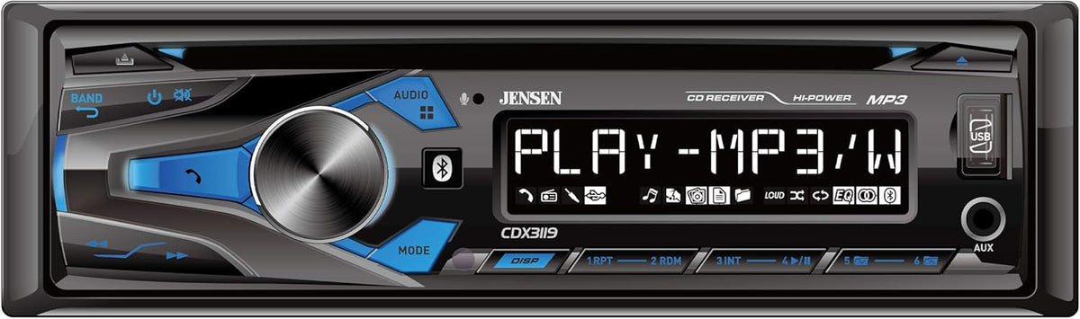 10 Character LCD Single DIN Car Stereo Receiver, Bluetooth, USB Charging, Front AUX Input, Pack of 2 G8168