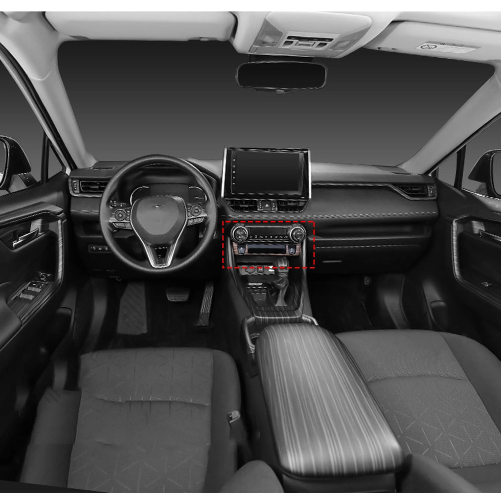 Center Console AC Climate Control Switch Panel Frame Cover Trim Wood Grain K8436