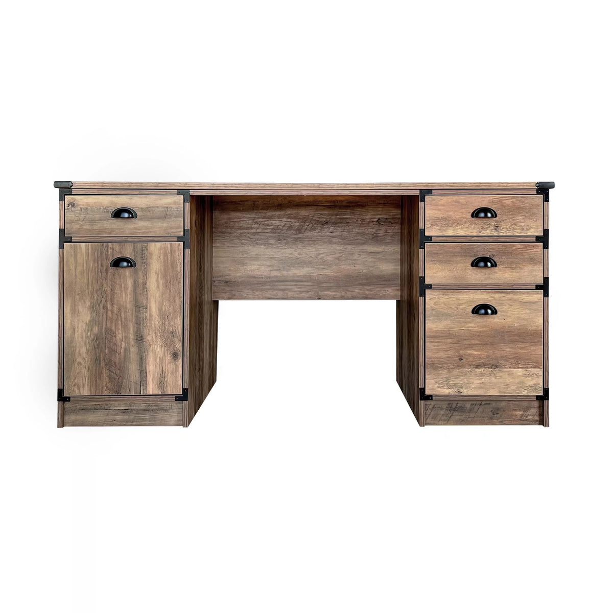 Oak Particle Board and Wood Desk B111866