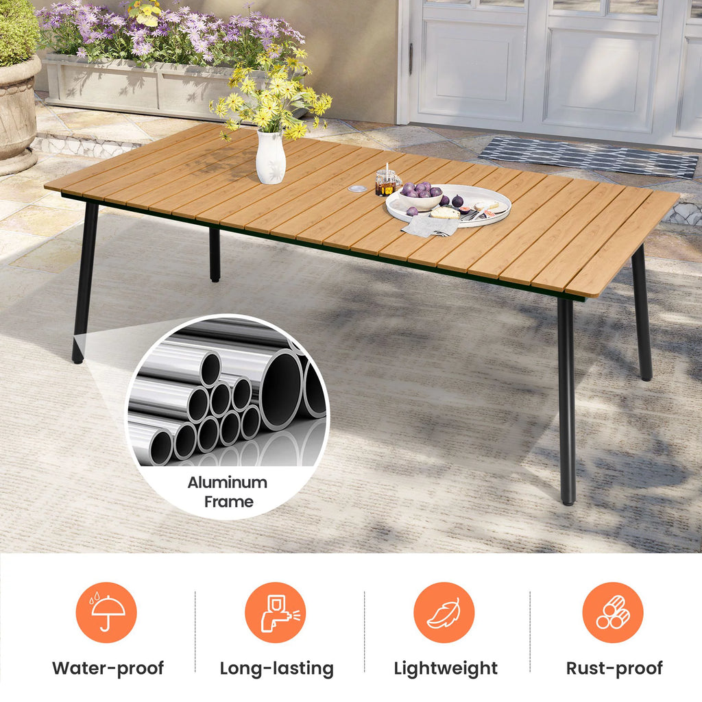 82in Rectangular Dining Table for 6-8 Person, Brown V59710