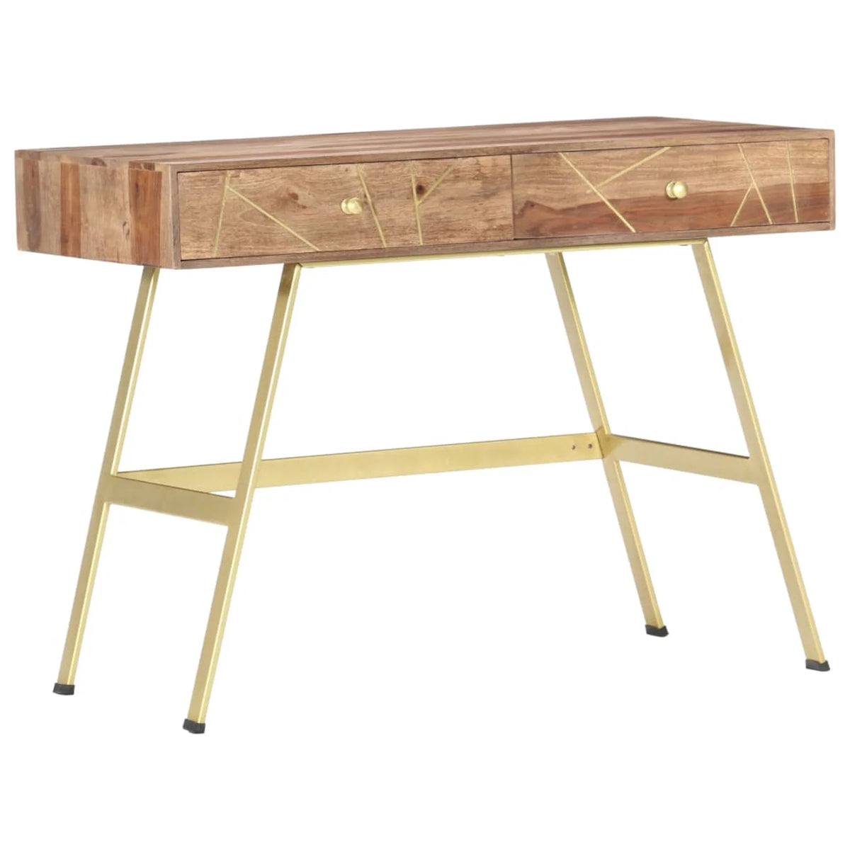 Sheesham Wood Writing Desk with 2 Storage Drawers T73712