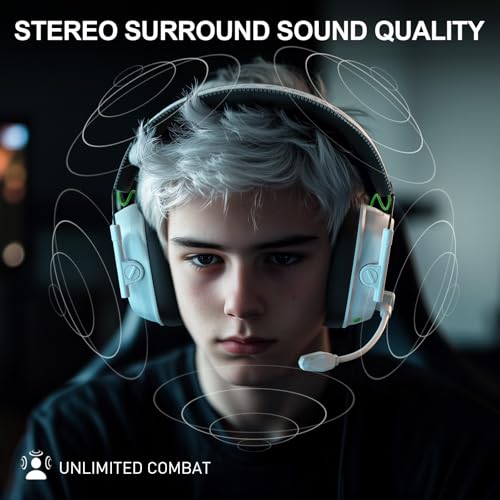 2.4GHz Wireless Gaming Headset with Noise Canceling Mic, Black C464