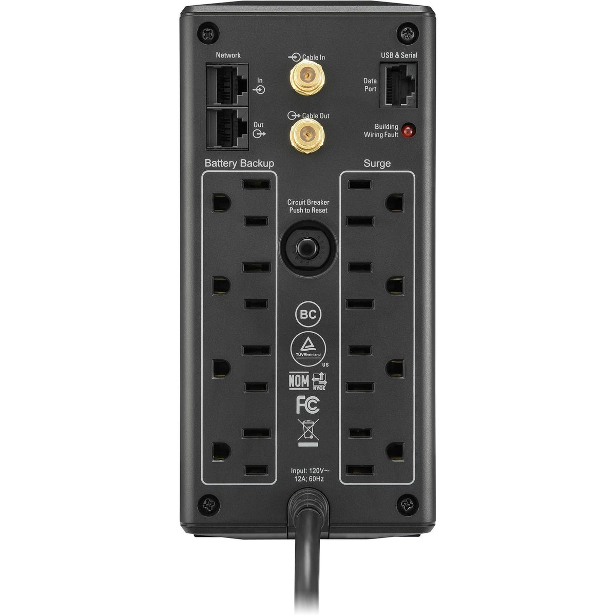 850VA Battery Back-Up System Black K80632
