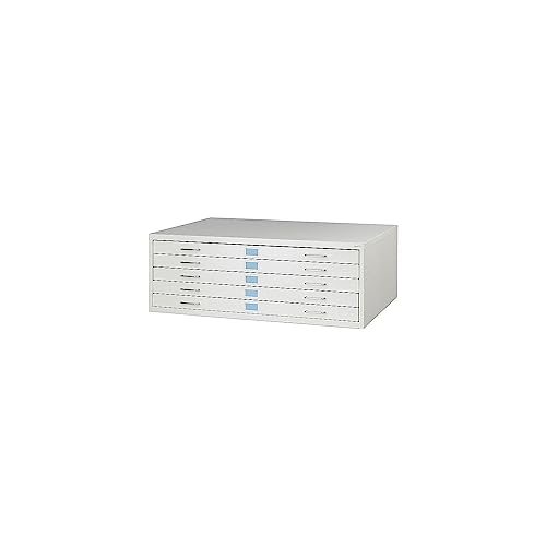 5 Drawer Light Gray Metal Flat File Cabinet W25441