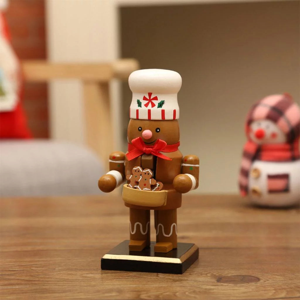 16cm Nutcracker Puppet Gingerbread Man Decor X438