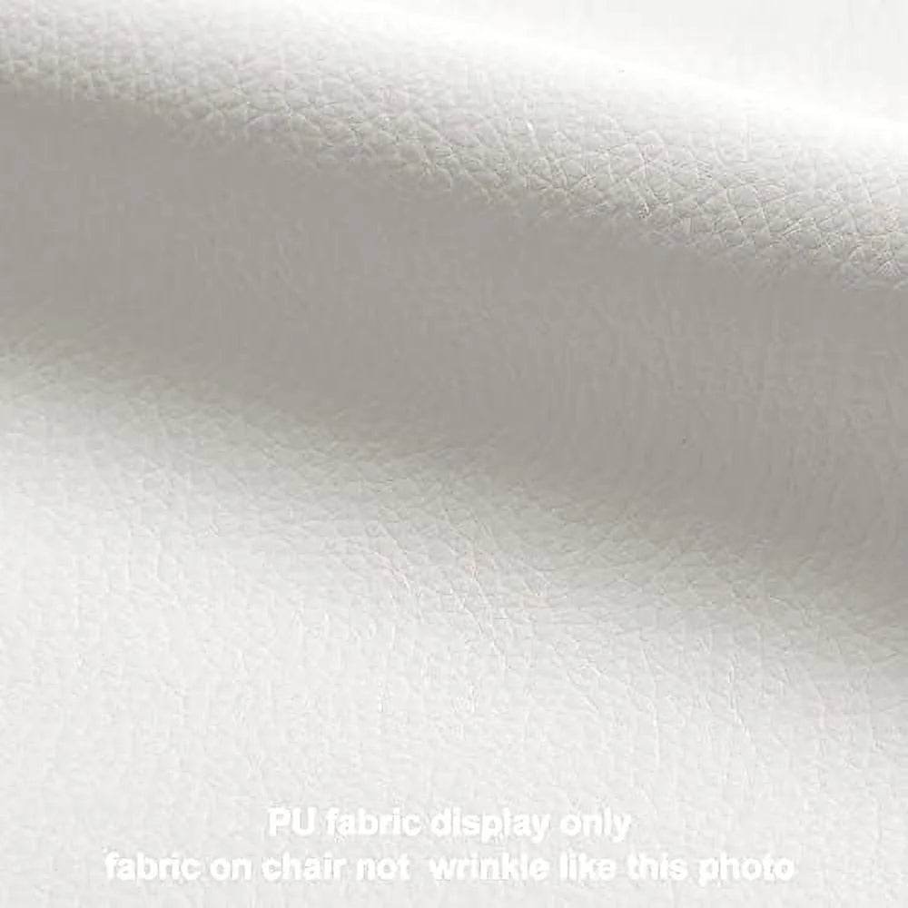 White PU Leather Armless Office Chair with Gold Base V27794