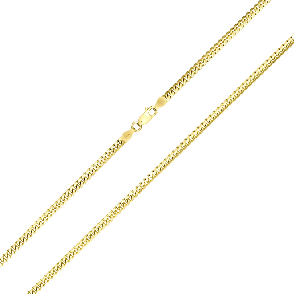 18K Yellow Gold Solid Miami Cuban Link Chain Pendant Necklace 16" - 30" D214161