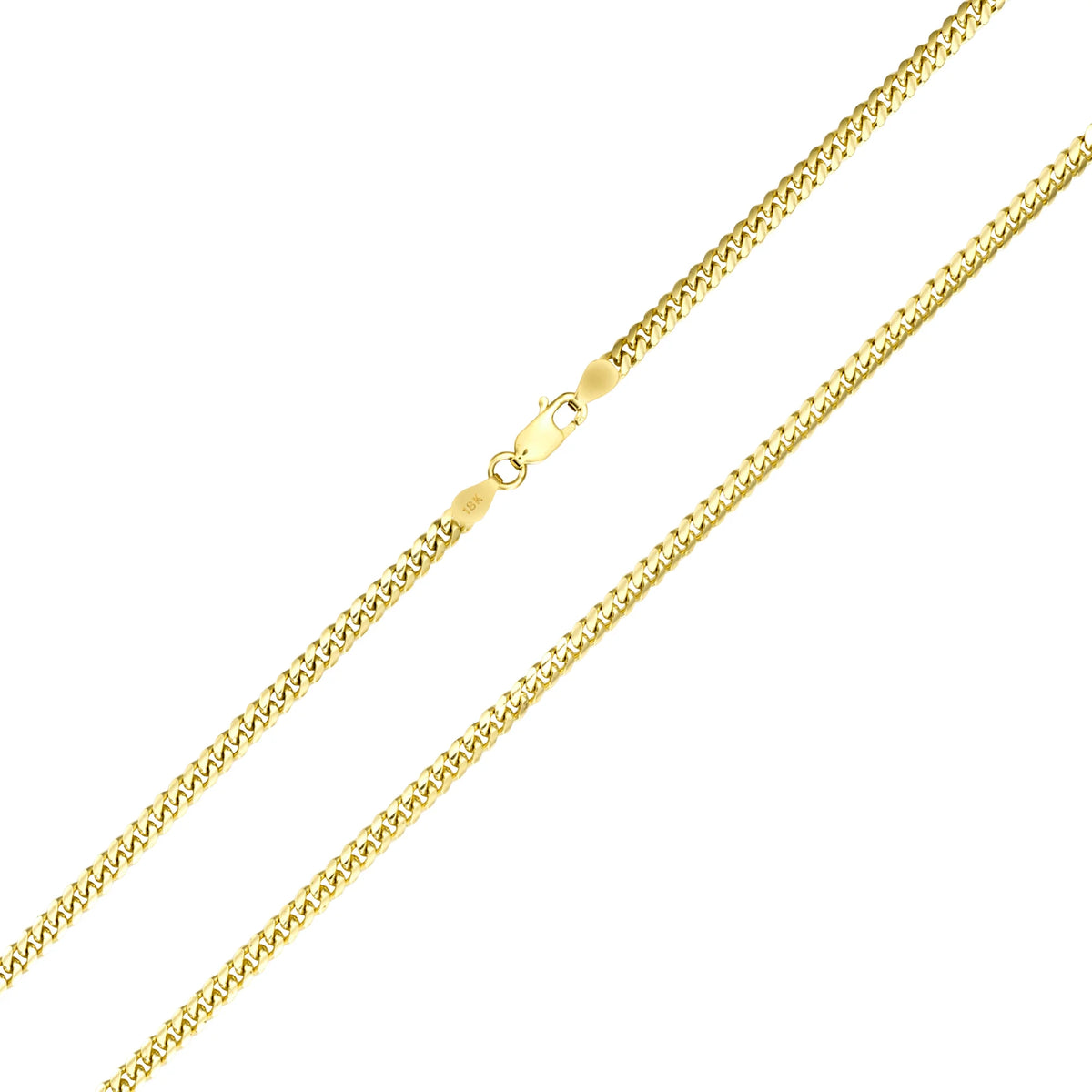 18K Yellow Gold Solid Miami Cuban Link Chain Pendant Necklace 16" - 30" D214161