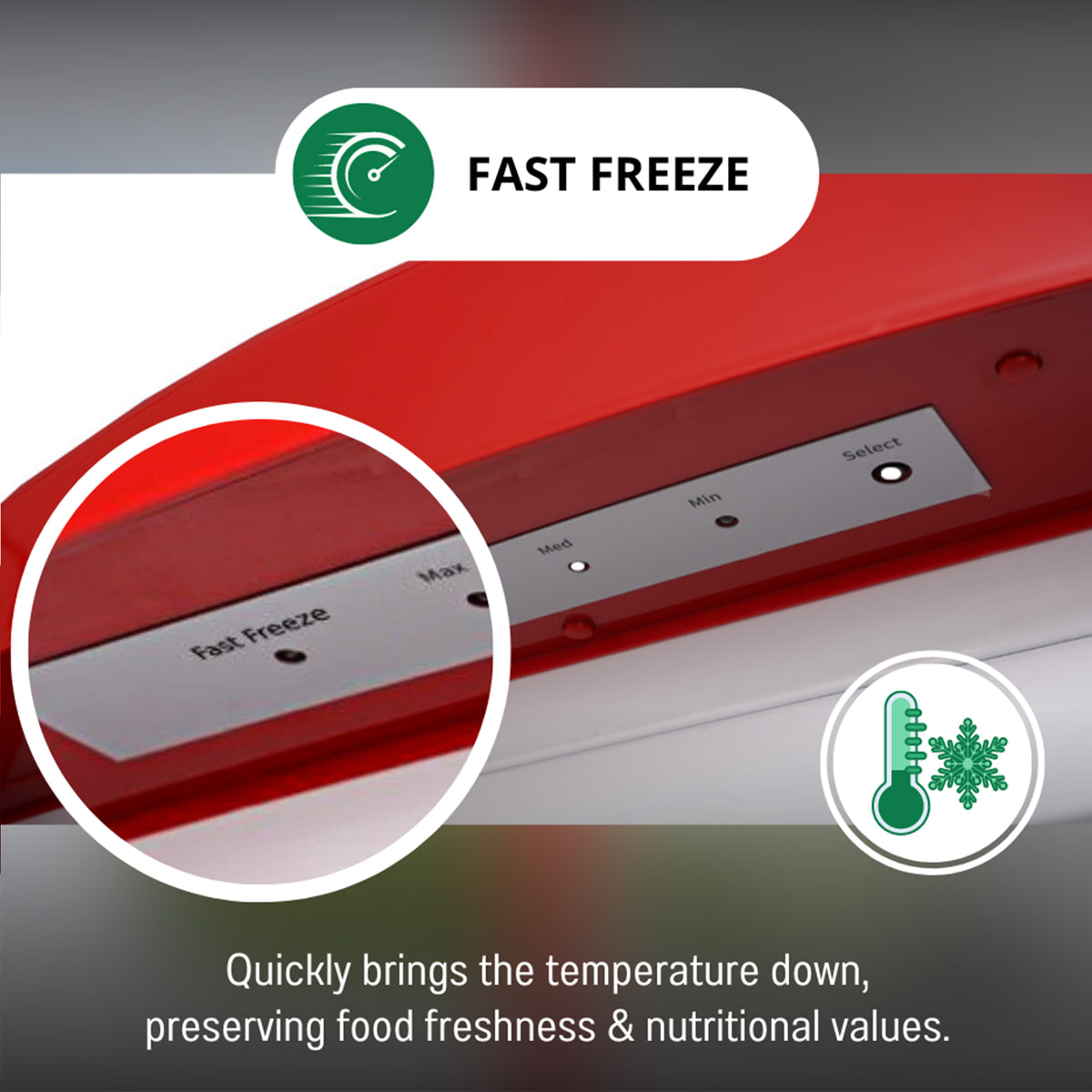 Red Classic Retro Upright Freezer Frost Free Q387