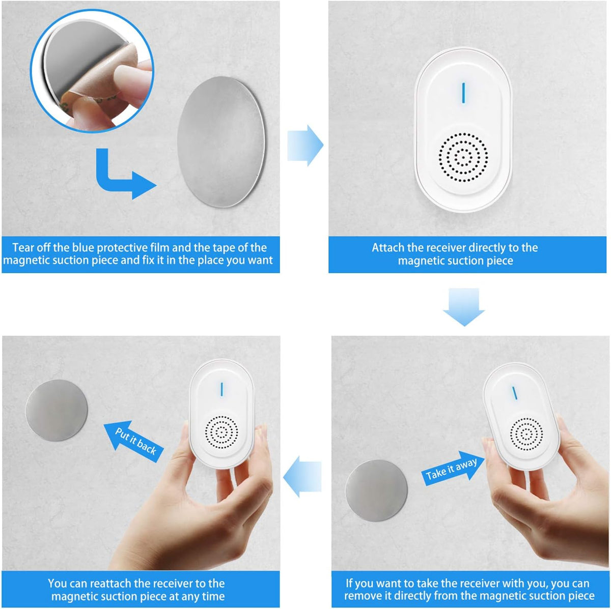 Caregiver Call Button with 2 Call Button and Rechargeable Receiver A644699