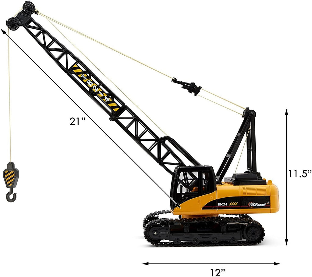 15 Channel 1:14 Scale Battery Powered RC Construction Toy Crane J373357