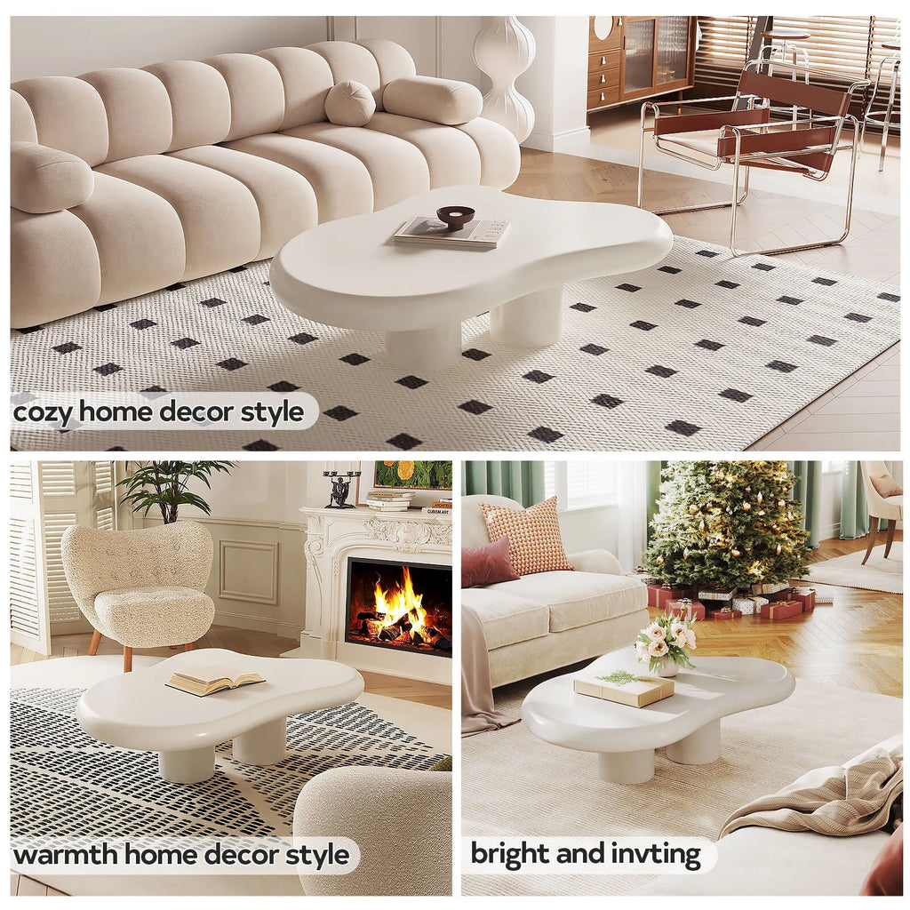 White Wood Coffee Table Q34144