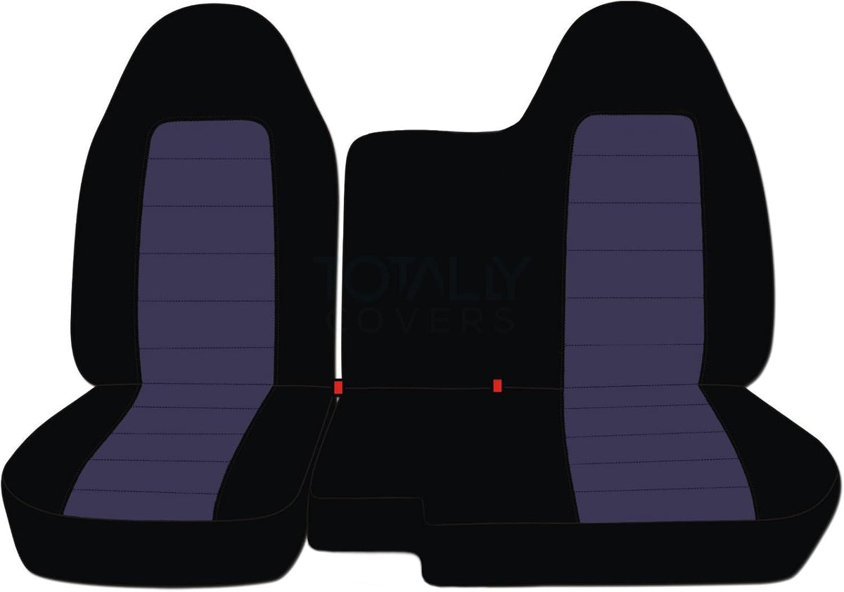 Black and White Two-Tone Truck Seat Covers K80007