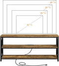 Rustic Brown 65 inch TV Stand with Power Outlets N443772