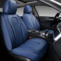 Blue 2 Seats Leatherette Front Seat Covers Set P910505