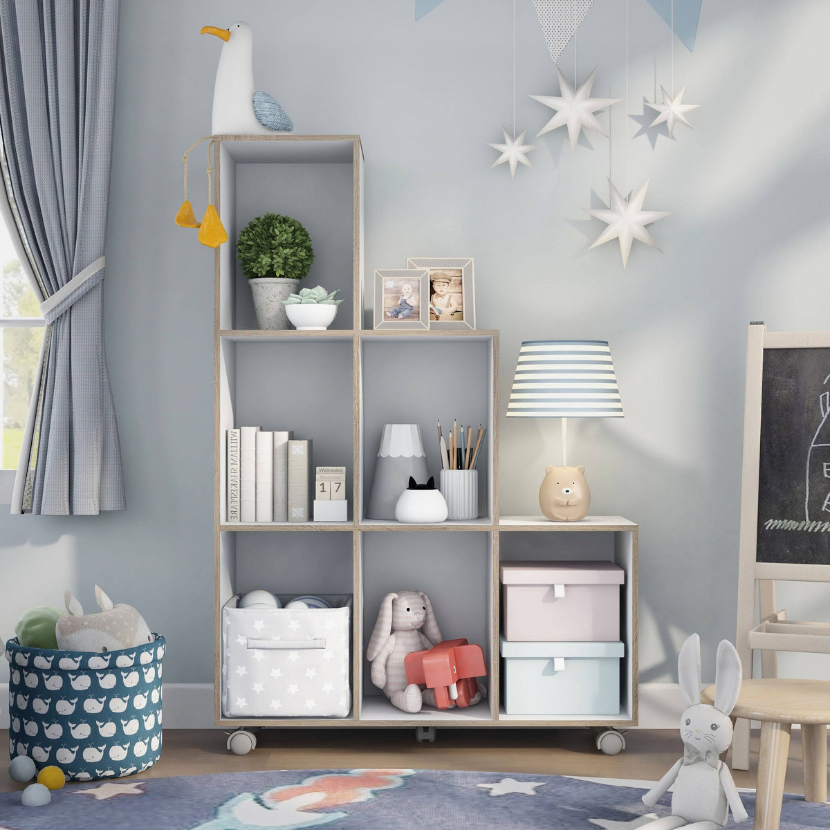 White 6-Shelf Display Cabinet V894817