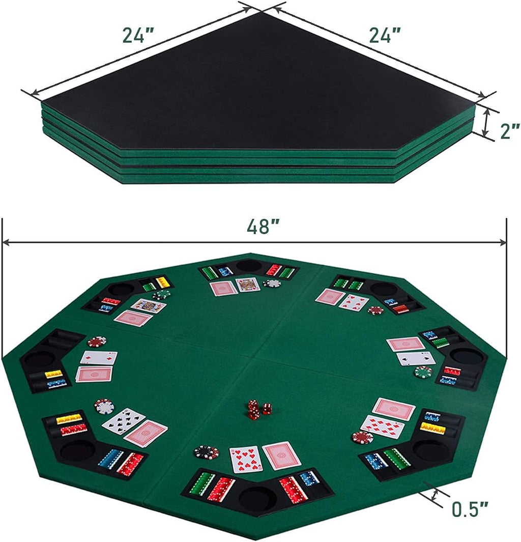 48 Folding Octagon Poker Table Top with Carrying Case F60533