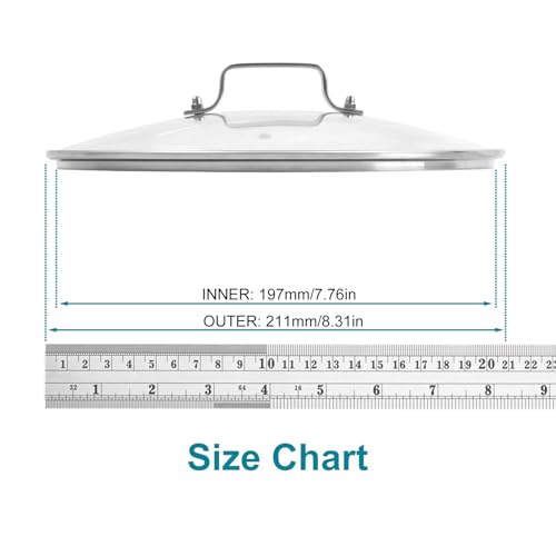 10 Inch Tempered Glass Lid with Stainless Steel Handle H604145