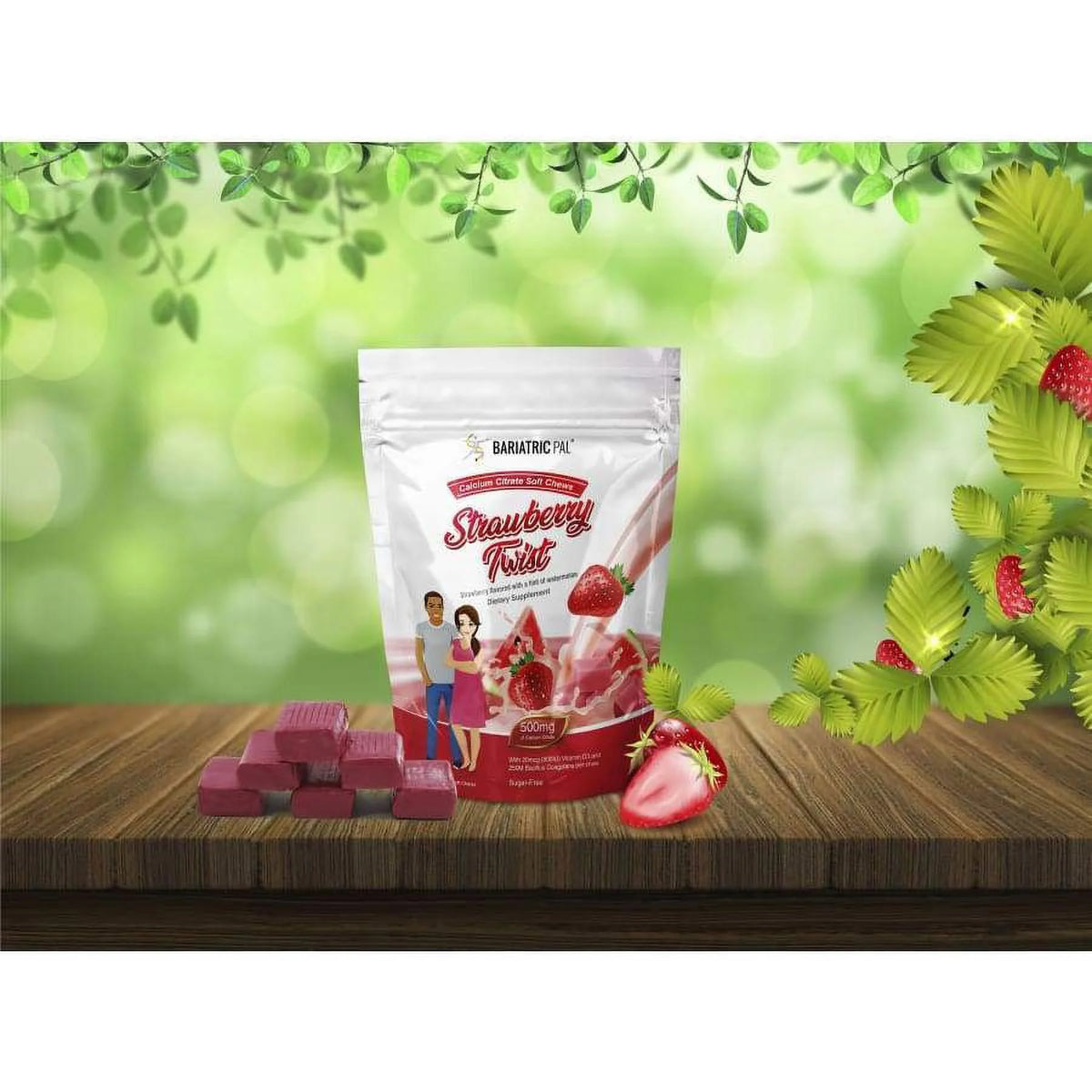 Sugar-Free Calcium Citrate Soft Chews 500mg with Probiotics 90ct I784367