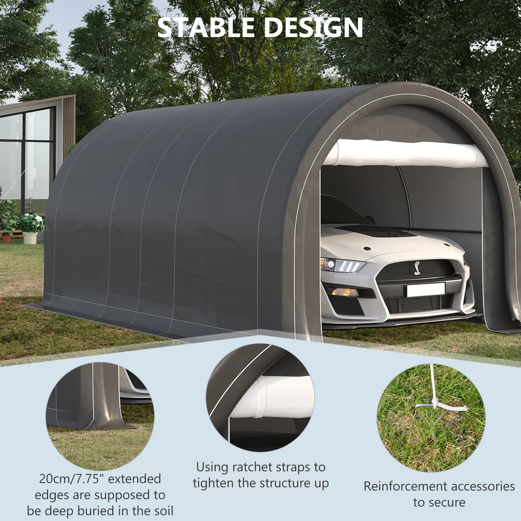 10' x 16' Anti-UV PE Carport Storage Tent L478802