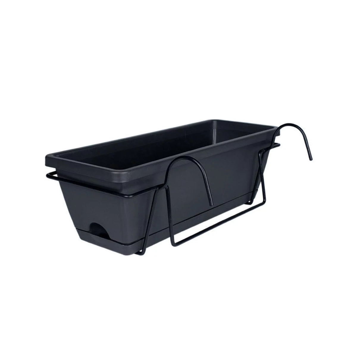 Balcony Railing Hanging Planter Grey E7940