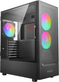 ATX Mid-Tower Case with Tempered Glass Side Panel and RGB Fans D3063