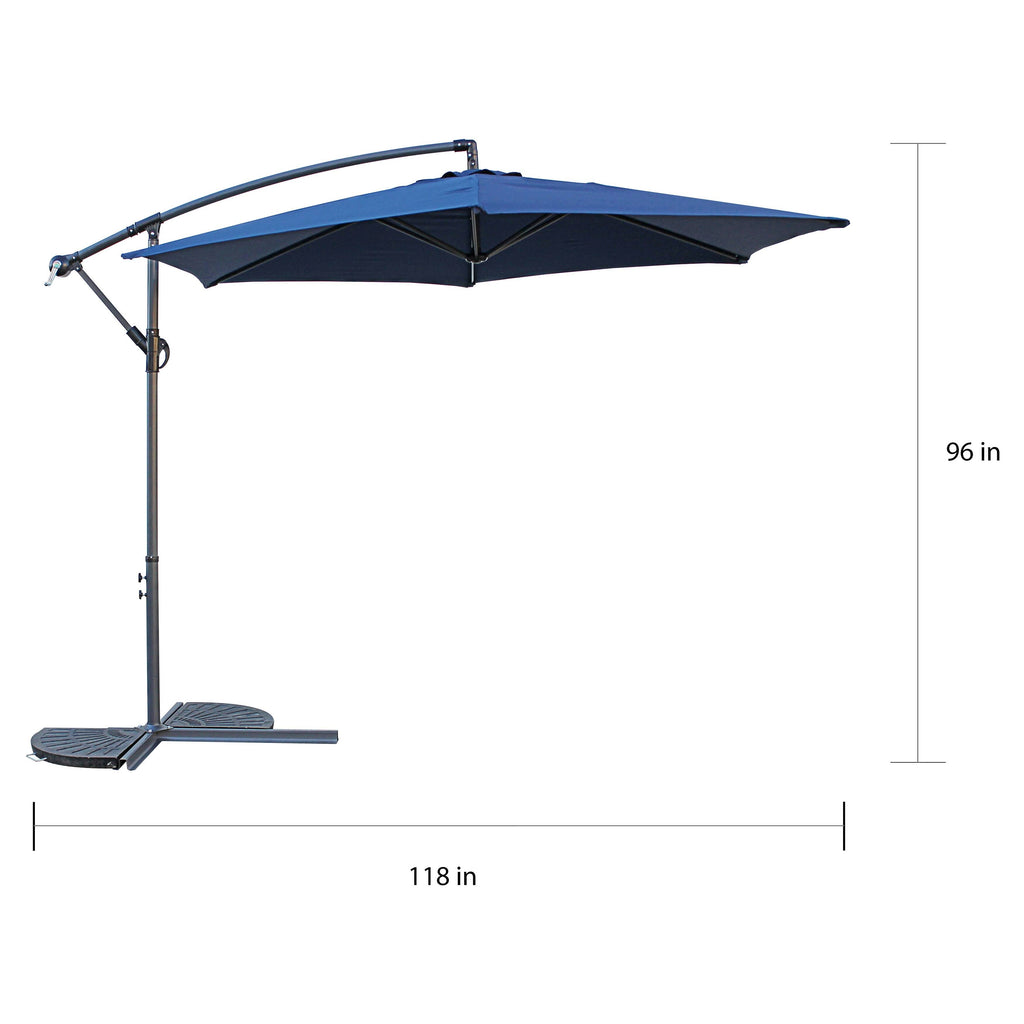 10 Foot Cantilever Crank Umbrella - Khaki S4681