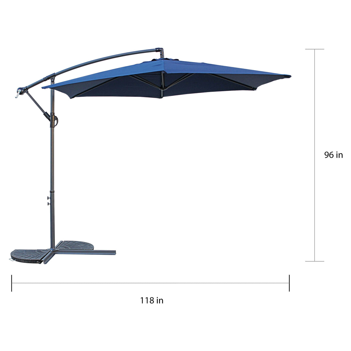 10 Foot Cantilever Crank Umbrella - Khaki S4681