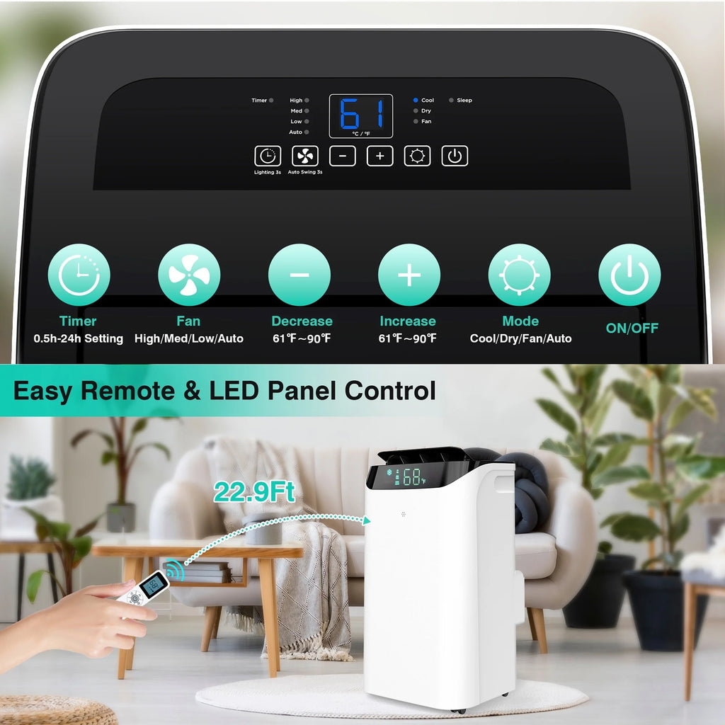 14000 BTU Portable Air Conditioner with Dehumidifier and Cooling Fan Z439919