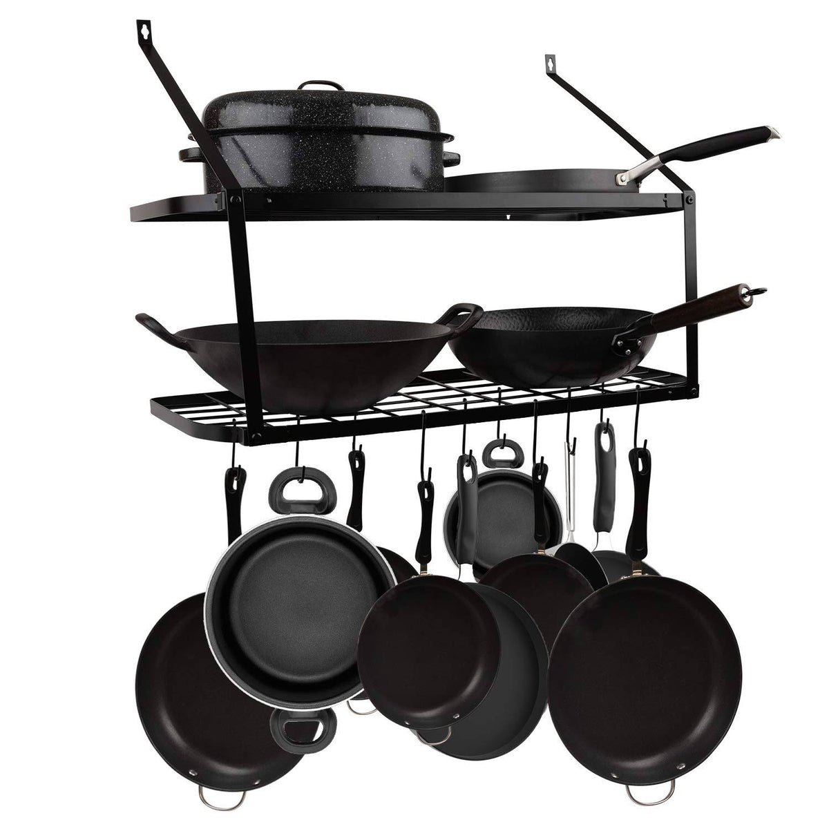 Heavy Duty Wall Mounted Pot and Pan Rack Organizer S655553