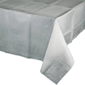 Shimmering Silver Solid Tissue/Poly Tablecover 54 x 108 (Case of 24) E336