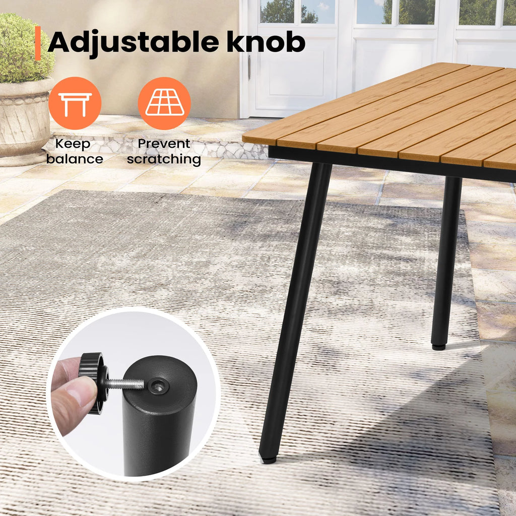 82in Rectangular Dining Table for 6-8 Person, Brown V59710
