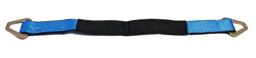(4 Pack) 2" x 24" Heavy Duty Tie Down Axle Straps with D-Ring and Protective Sleeve, 10,000LBS Capacity N1718