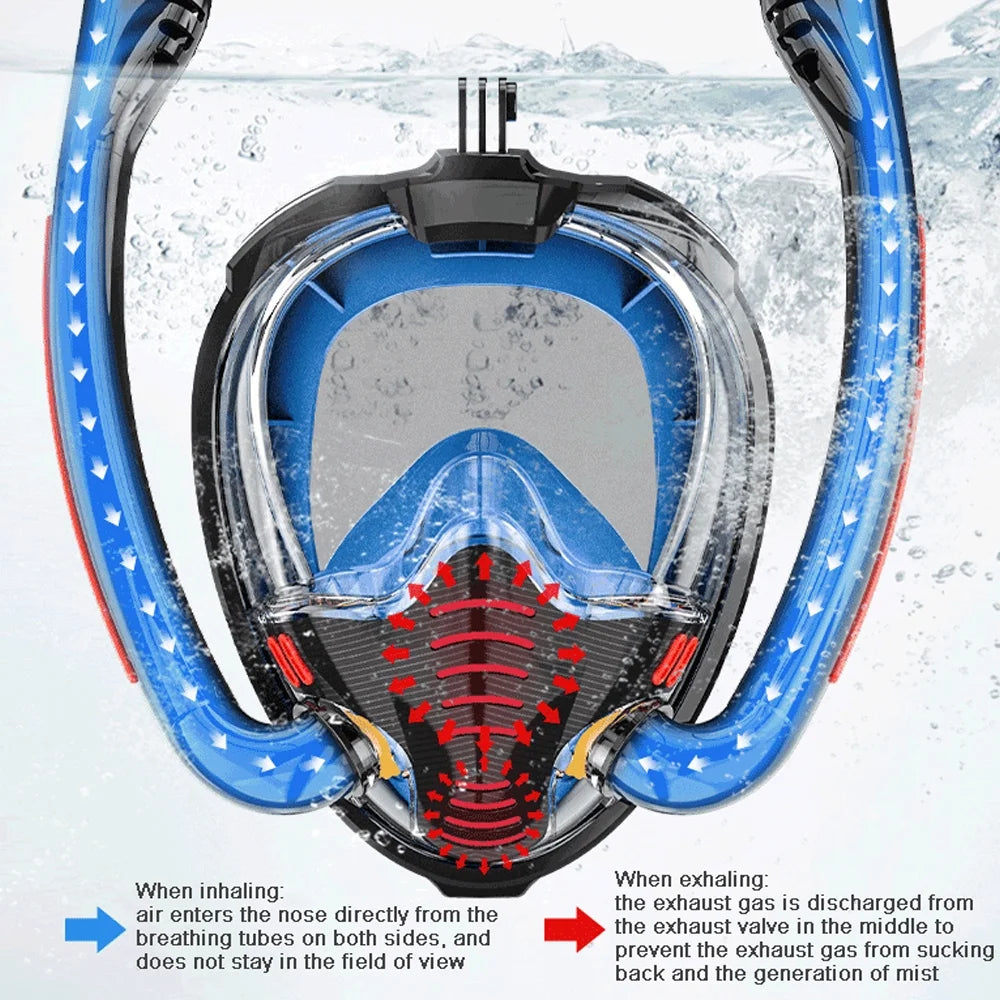 Snorkeling Double Tube Silicone Diving Goggles M21133