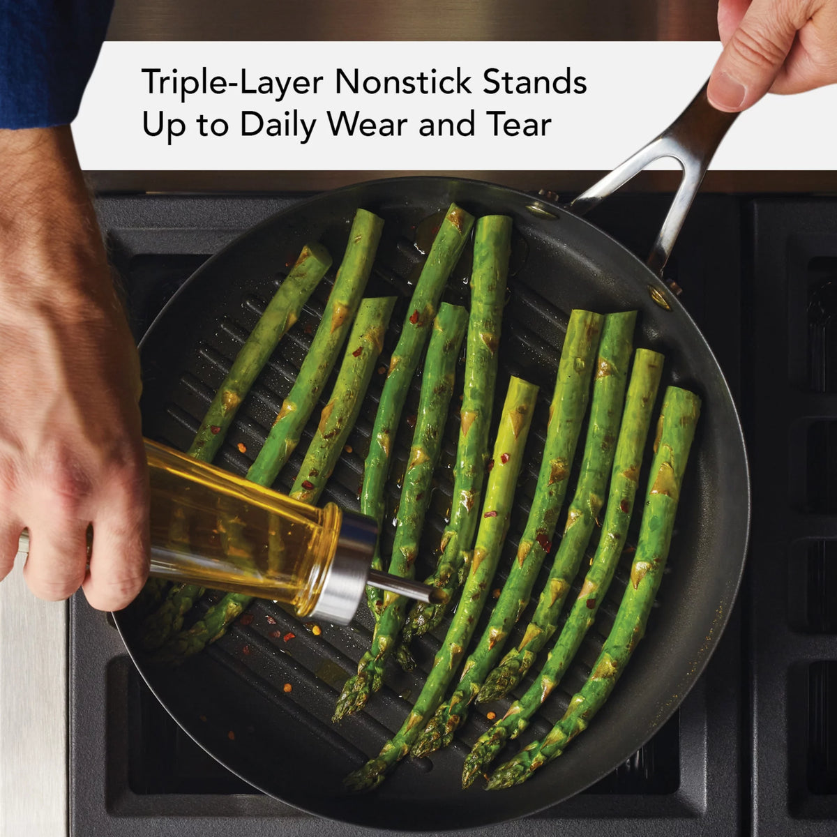 Stainless Steel Nonstick Induction Grill Pan S5037