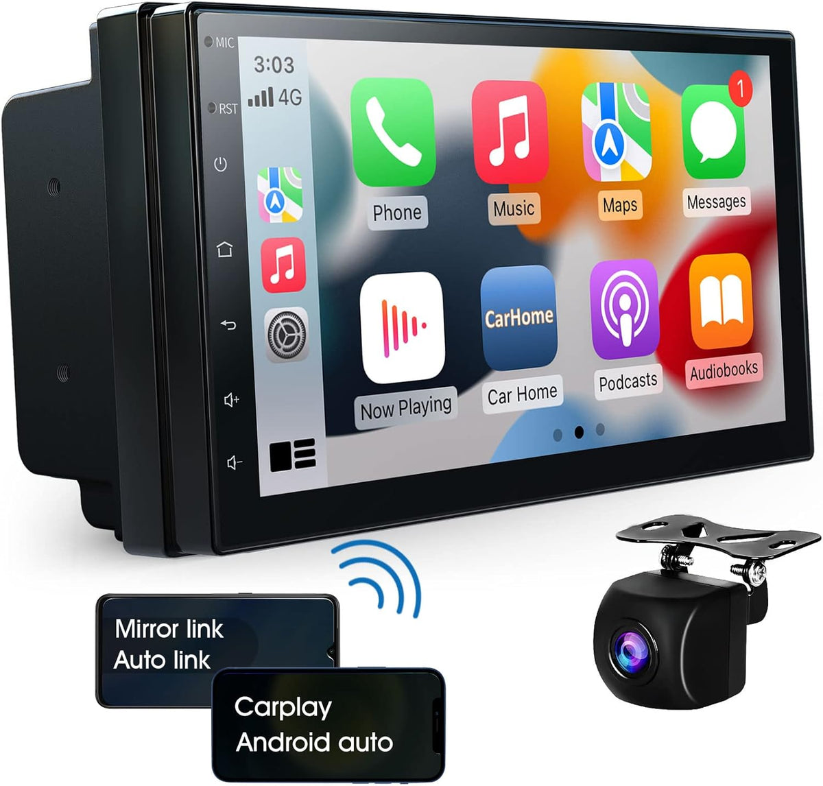 10.1 IPS Touchscreen Double Din Car Stereo with Backup Camera I9083