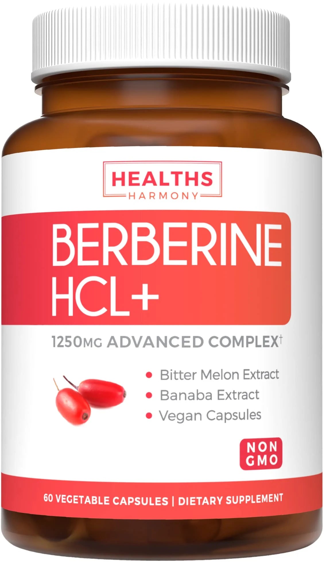 Berberine HCL Bitter Melon Banaba Leaf Extract Capsules 500mg 60 Caps T281593