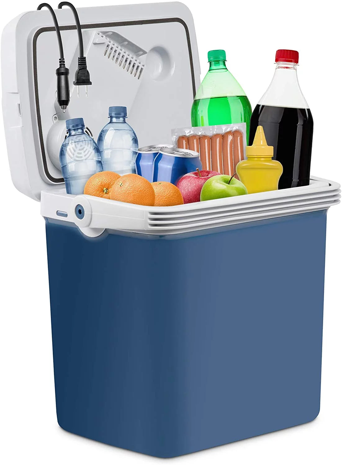 25 L Electric Cooler & Warmer Portable Car Fridge Blue P3168