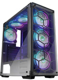 Black ATX Mid-Tower Case with 6pcs 120mm ARGB Fans O466