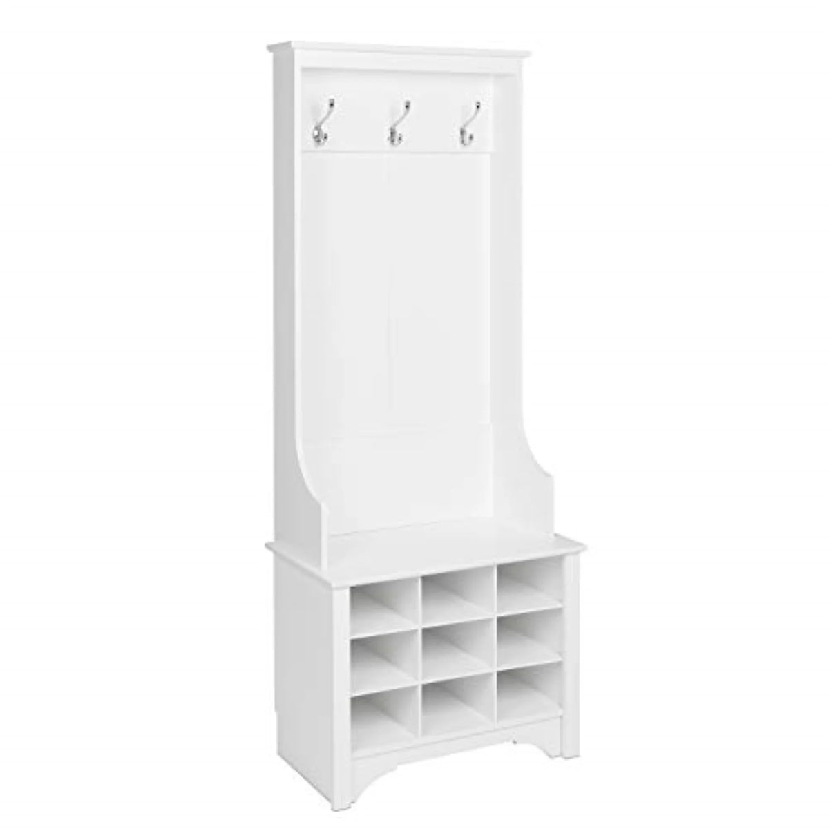 White 9 Cubby Hall Tree I40427