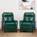 Green Genuine Leather Recliner Set of 2 K73246