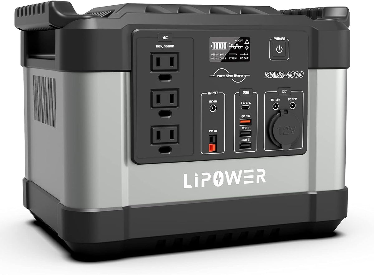 1000W Portable Power Station with 3 AC Outlets Q53415