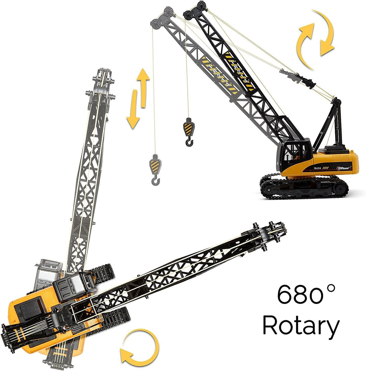 15 Channel 1:14 Scale Battery Powered RC Construction Toy Crane J373357