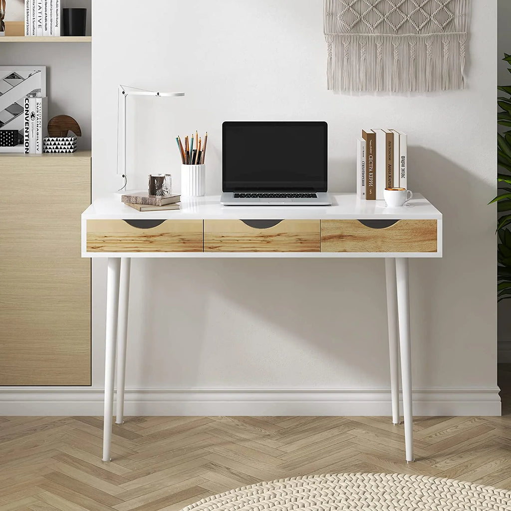 Computer Desk with 3 Drawers, 43 Inches V3569