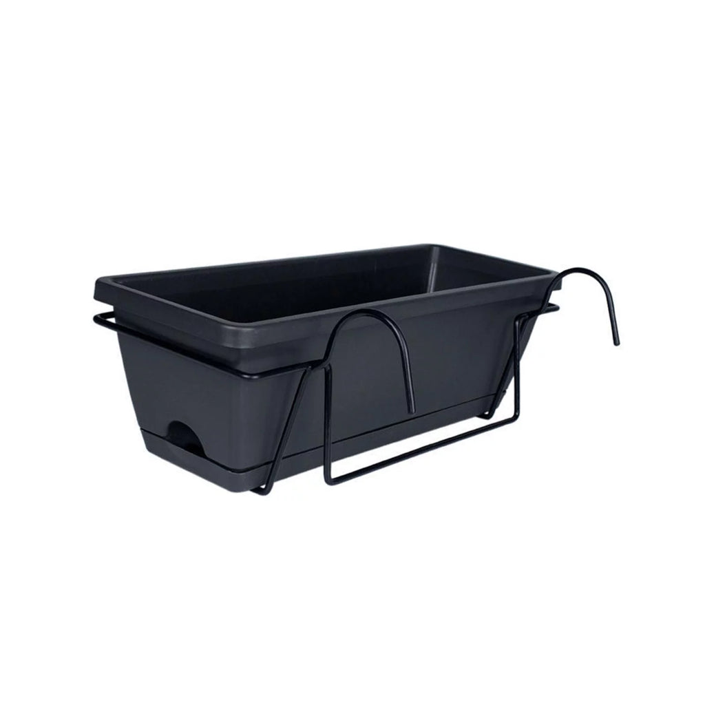Balcony Railing Hanging Planter Grey E7940