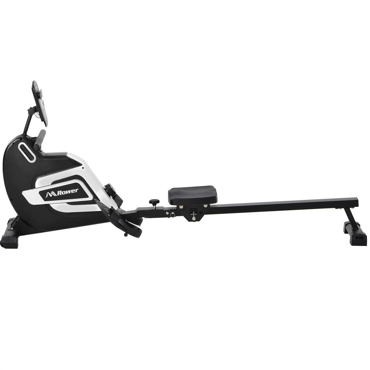 Magnetic Rowing Machine Folding 330lb Weight Capacity Silver Q50467